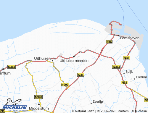 MICHELIN-Landkarte Uithuizermeeden - ViaMichelin
