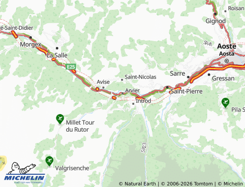 MICHELIN-Landkarte Arvier - ViaMichelin