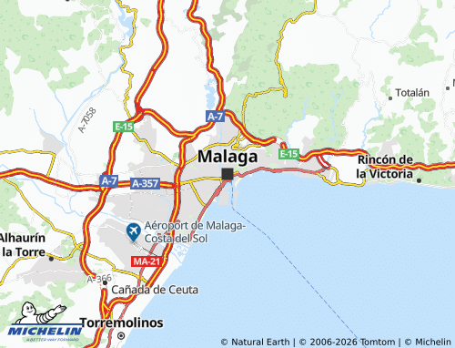 MICHELIN Malaga map - ViaMichelin