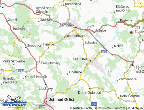Mappa MICHELIN Písečná - ViaMichelin