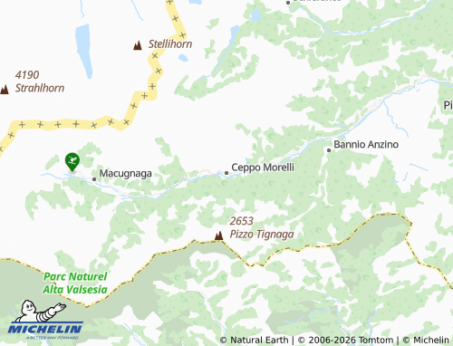 Kaart MICHELIN Ceppo Morelli - ViaMichelin
