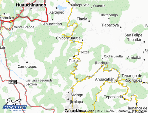 MICHELIN Tlaxco map - ViaMichelin