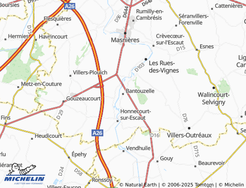 MICHELIN Bantouzelle map - ViaMichelin