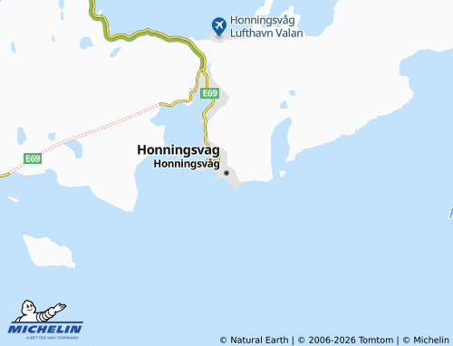 Mapa MICHELIN Honningsvag - ViaMichelin