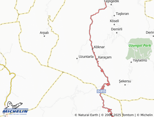 MICHELIN Uzuntarla map - ViaMichelin