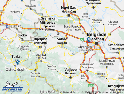 MICHELIN-Landkarte Mačvanski - ViaMichelin
