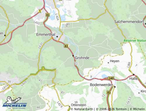 MICHELIN Grohnde map - ViaMichelin