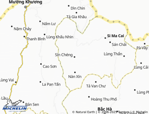 MICHELIN Sín Chéng map - ViaMichelin