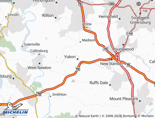 Carte MICHELIN Yukon - ViaMichelin