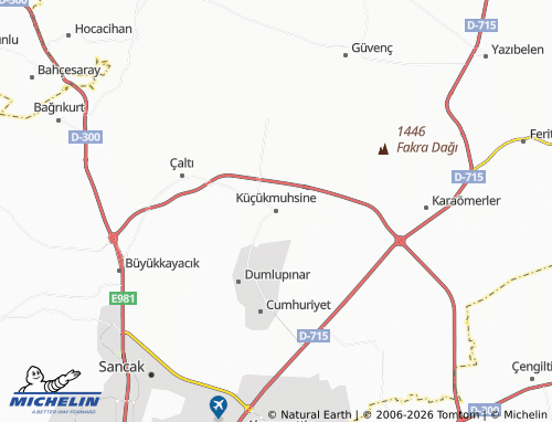 MICHELIN Küçükmuhsine map - ViaMichelin