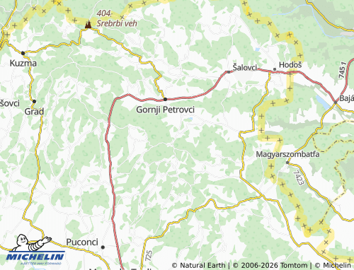Mapa MICHELIN Križevci - ViaMichelin