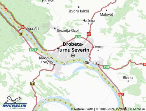 MICHELIN Drobeta-Turnu Severin map - ViaMichelin