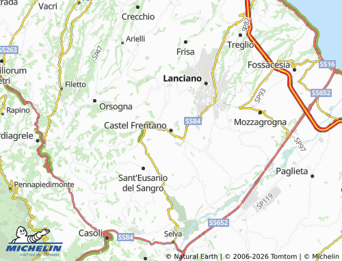 Mapa MICHELIN Castel Frentano - ViaMichelin