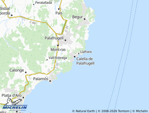 MICHELIN Calella de Palafrugell map - ViaMichelin