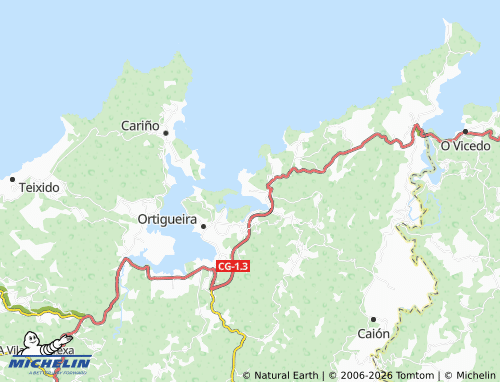 MICHELIN Os Rubidos map - ViaMichelin