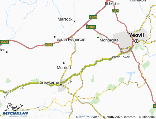 Carte MICHELIN West Chinnock - ViaMichelin