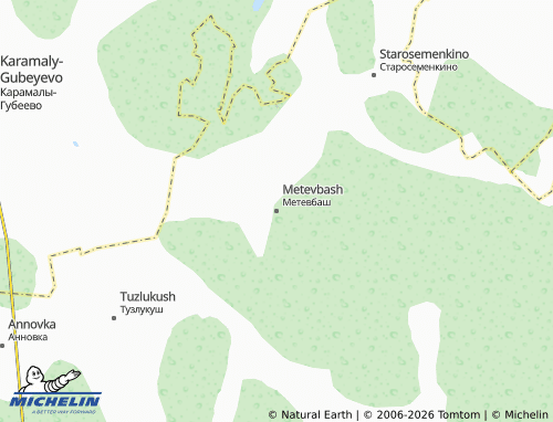 MICHELIN-Landkarte Metevbash - ViaMichelin