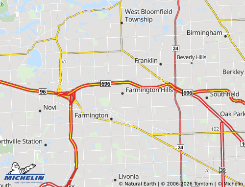 MICHELIN Farmington Hills map - ViaMichelin