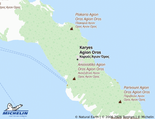 MICHELIN Karyes Agion Oros map - ViaMichelin