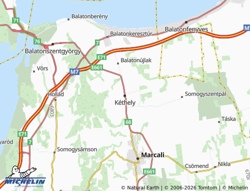 Mapa MICHELIN Kéthely - ViaMichelin