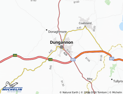 Mapa MICHELIN Dungannon - ViaMichelin