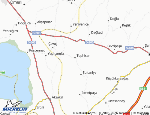 MICHELIN Tophisar map - ViaMichelin