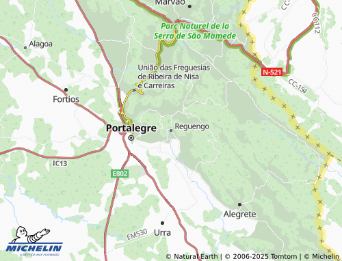 MICHELIN Reguengo map - ViaMichelin