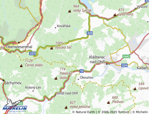 MICHELIN Rájov map - ViaMichelin