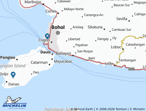 MICHELIN Baclayon map - ViaMichelin