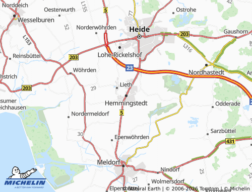 Mappa MICHELIN Hemmingstedt - ViaMichelin