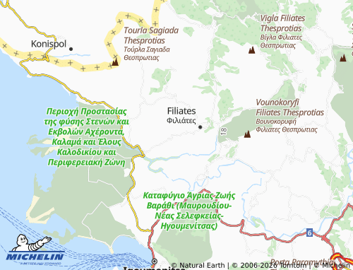 MICHELIN Trikoryfo map - ViaMichelin
