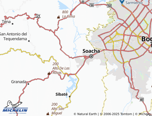 MICHELIN Llanos de Soacha map - ViaMichelin