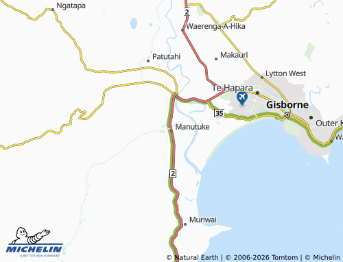 Mapa MICHELIN Manutuke - ViaMichelin
