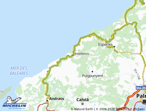 Mapa MICHELIN Estellencs - ViaMichelin
