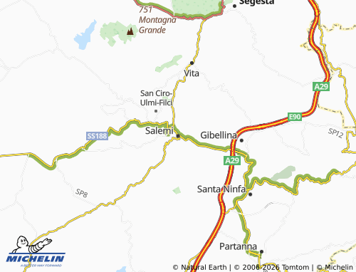 MICHELIN Salemi map - ViaMichelin