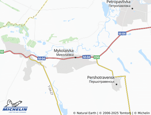 MICHELIN-Landkarte Mykolaivka - ViaMichelin