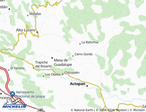 Mappa MICHELIN Cerro Gordo - ViaMichelin