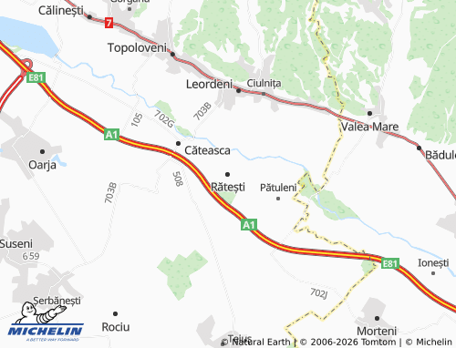Carte MICHELIN Rătești - ViaMichelin