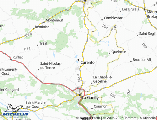 Mappa MICHELIN Carentoir - ViaMichelin