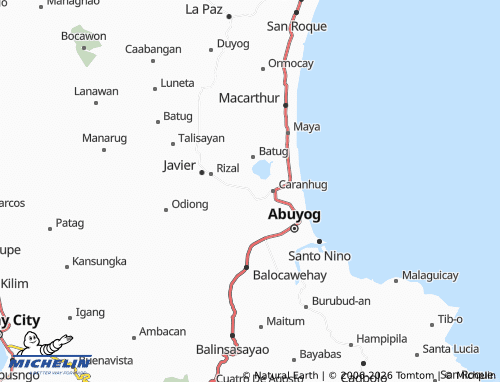 MICHELIN Abuyogay map - ViaMichelin
