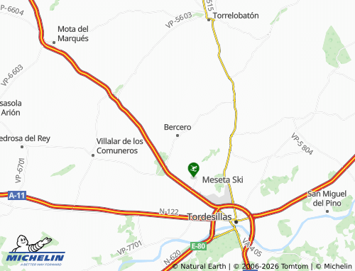 MICHELIN Bercero map - ViaMichelin