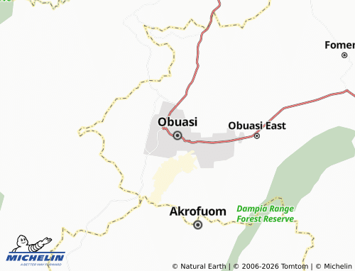Mapa MICHELIN Obuasi - ViaMichelin