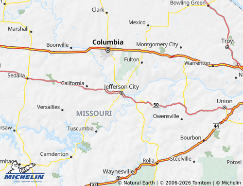 Carte MICHELIN Missouri - ViaMichelin