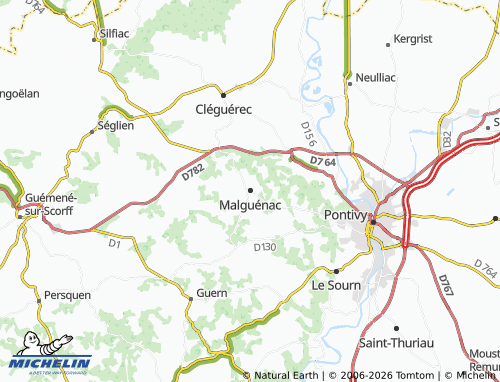 Mappa MICHELIN Malguénac - ViaMichelin