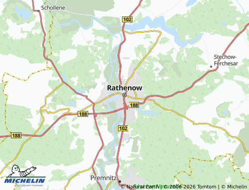 Mappa MICHELIN Rathenow - ViaMichelin