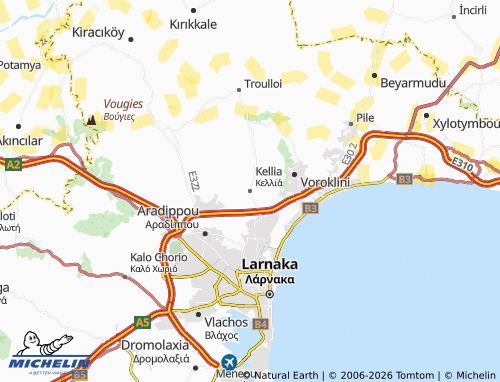 MICHELIN-Landkarte Kellia - ViaMichelin
