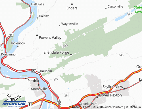 Mappa MICHELIN Ellendale Forge - ViaMichelin