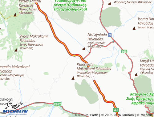 MICHELIN Agios Stefanos map - ViaMichelin