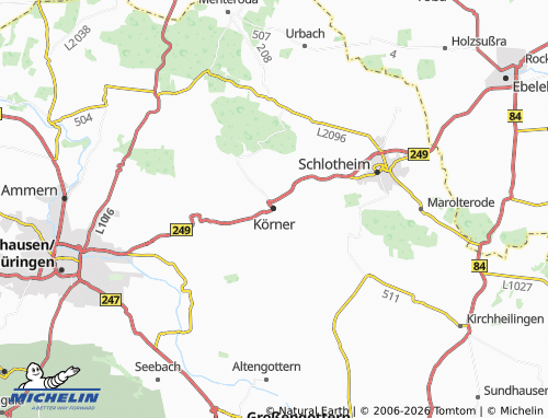 MICHELIN Körner map - ViaMichelin