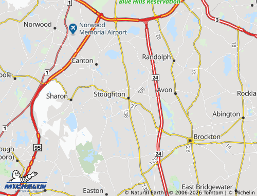 Mappa MICHELIN Stoughton - ViaMichelin